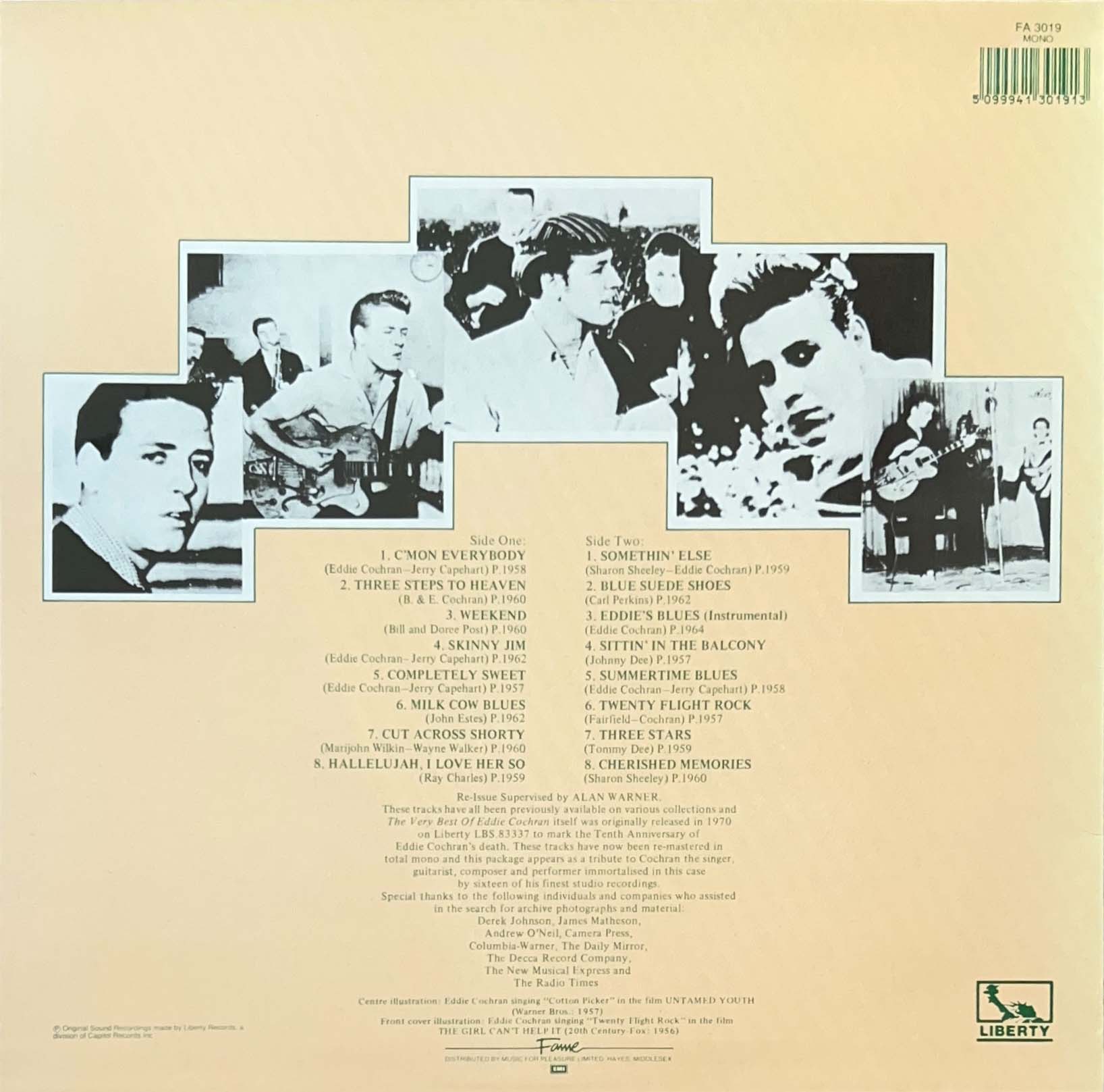 The Very Best Of Eddie Cochran [LP] - Eddie Cochran - bar chiba