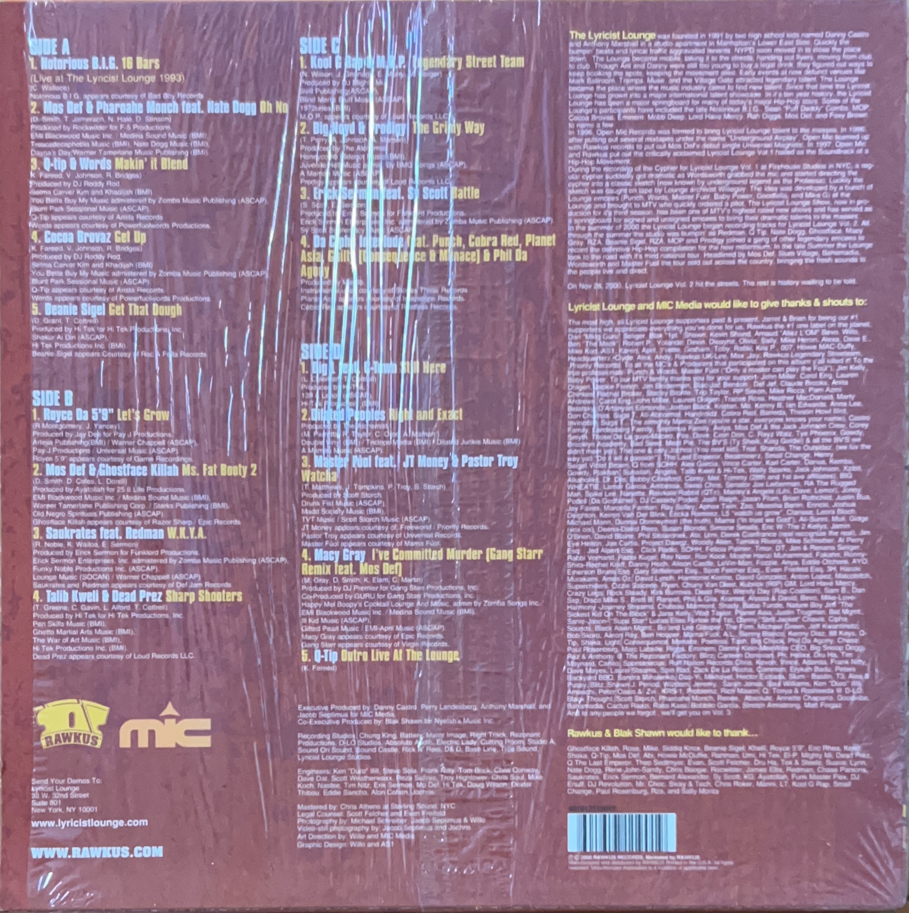 Lyricist Lounge Vol 2 [2LP] - bar chiba Music Store