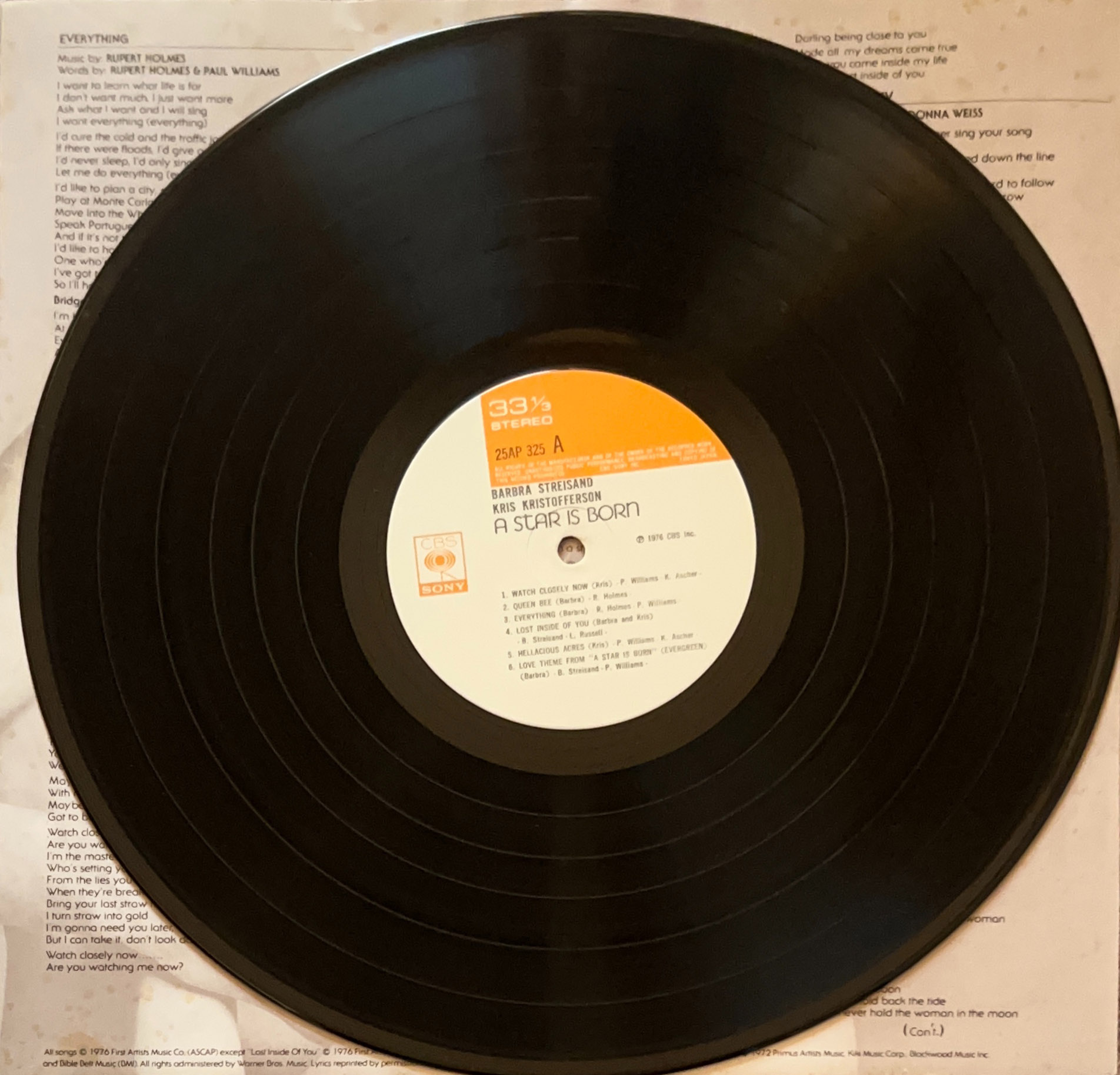 A Star Is Born / スター誕生 [LP] - BARBRA STREISAND - bar chiba 