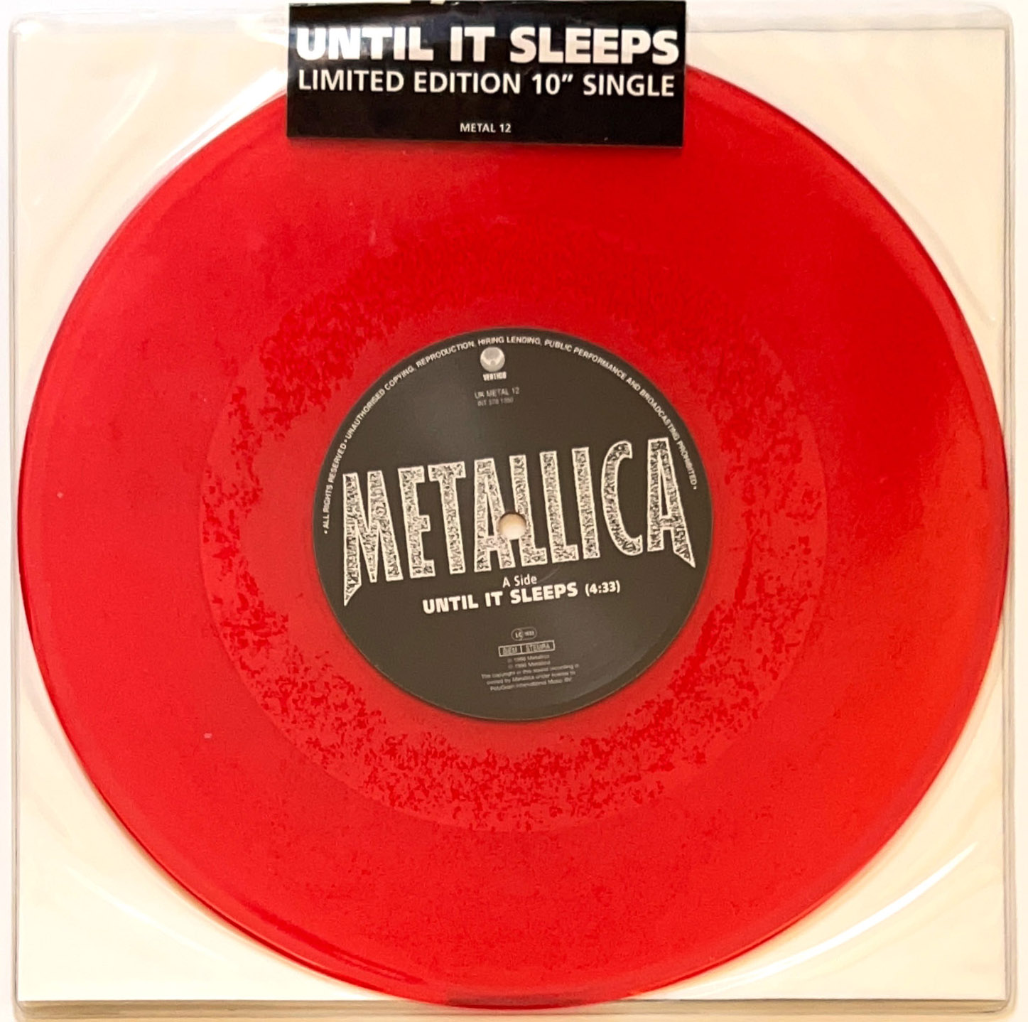 Until It Sleeps [10inch Vinyl] - METALLICA - bar chiba Music Store