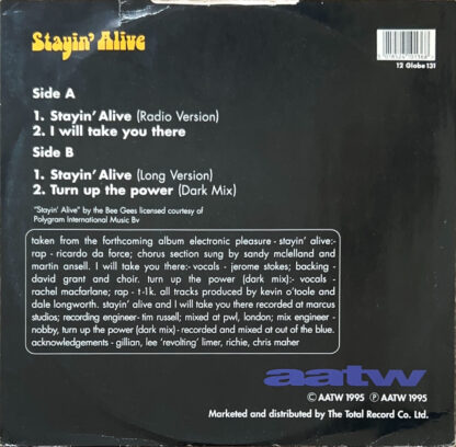 stayin' alive [12inch single] - N-TRANCE FEAT. RICARDO DA FORCE - bar ...